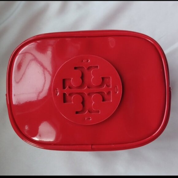 Tory Burch Handbags - Red Tory Burch Cosmetic Case